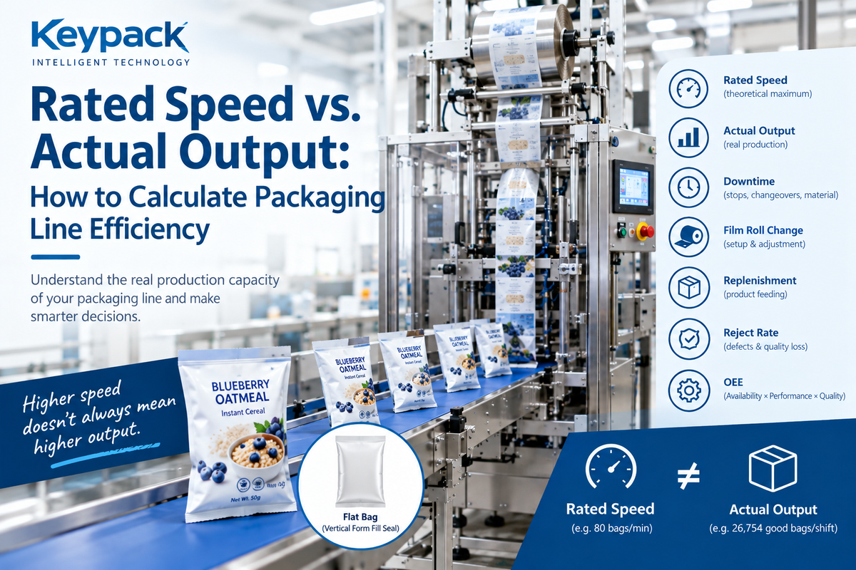 Rated Speed vs. Actual Output: How to Calculate Packaging Line Efficiency