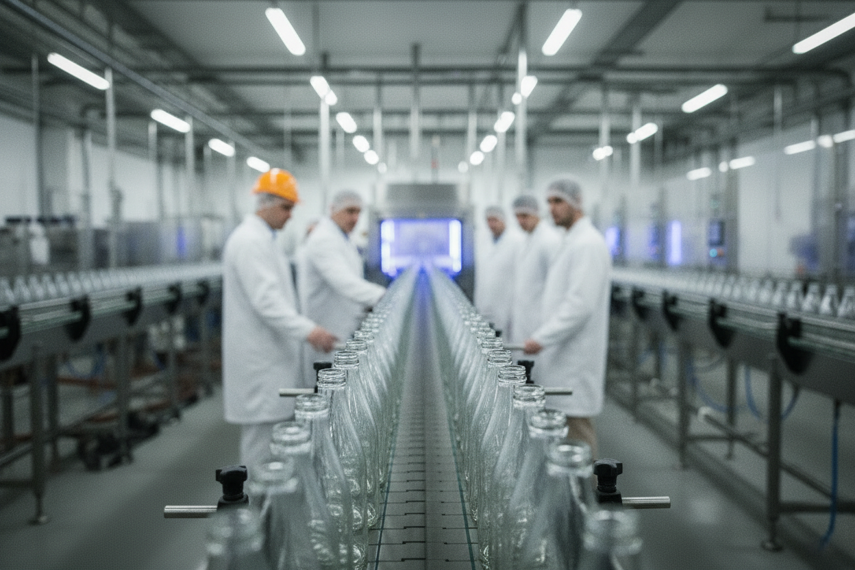 Empty bottle sterilization machine with UV lamps and ion wind system for food, beverage, and pharmaceutical filling lines — Keypack Intelligent