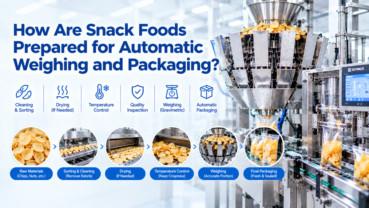 How Are Snack Foods Prepared for Automatic Weighing and Packaging?