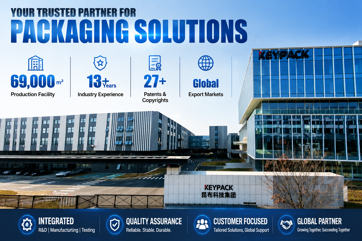 Keypack Intelligent packaging machine manufacturer — turnkey automation projects for food, pharmaceutical, cosmetic, and chemical industries