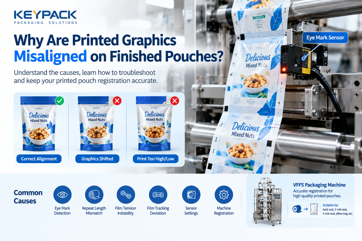 Why Are Printed Graphics Misaligned on Finished Pouches?