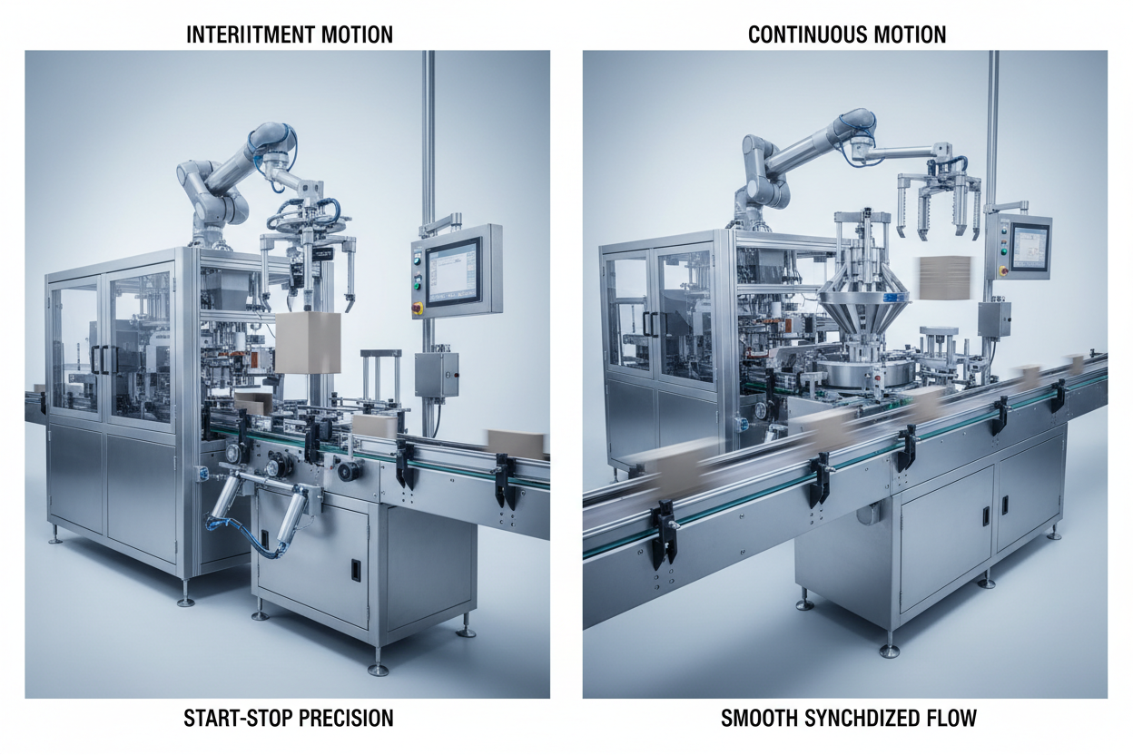 Intermittent vs Continuous Motion Packaging: Choosing the Right System for Your Production Line