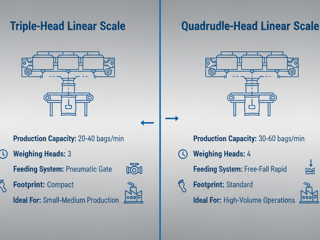 Triple-Head vs Quadruple-Head Linear Weighing Scales: Complete Industry Comparison 2025