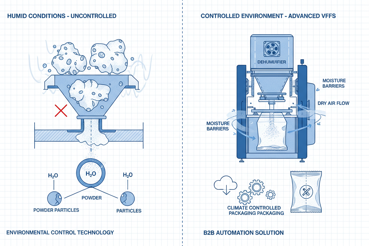 Why High Humidity Causes Clumping in Powder Packaging and What Machine Design Solves It