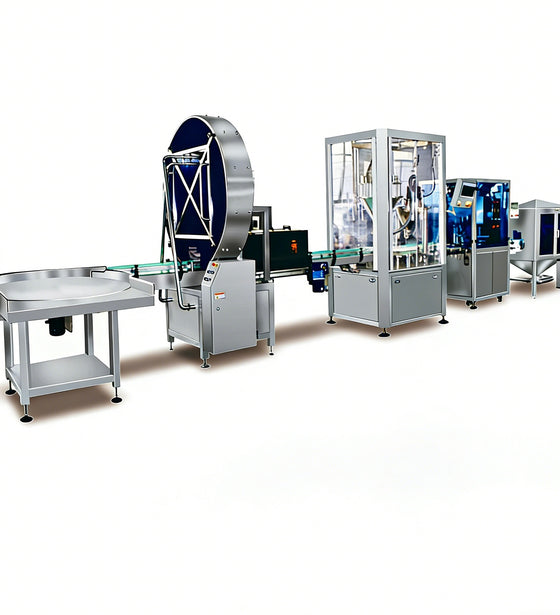 Fully Automated Powder Bottle Production Line for Milk Powder, Coffee, Protein, and Chemical Powders Full Automatic Filling Capping and Labeling System