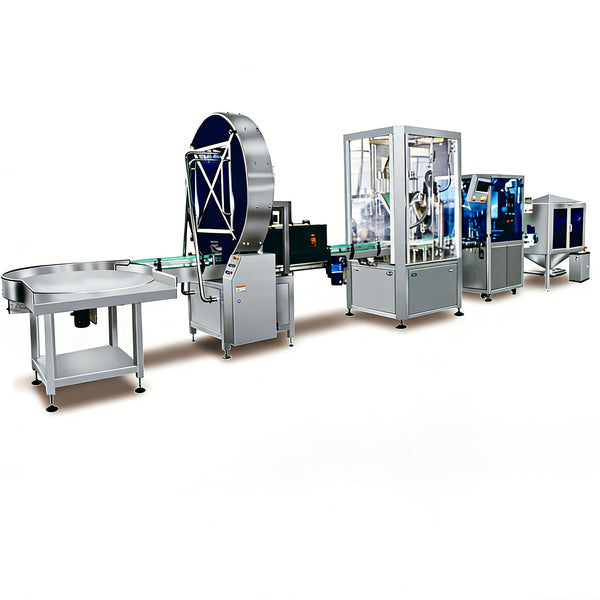Fully Automated Powder Bottle Production Line for Milk Powder, Coffee, Protein, and Chemical Powders Full Automatic Filling Capping and Labeling System