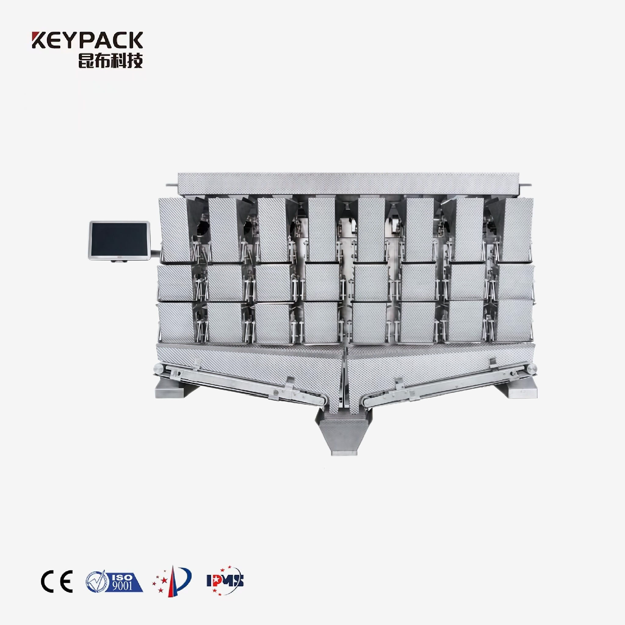 Pickle Combination Weigher - Screw Metering for Oily/Wet Sticky Materials Multihead Weigeher Packing Machine KEYPACK INTELLIGENT TECHNOLOGY CO.,LTD