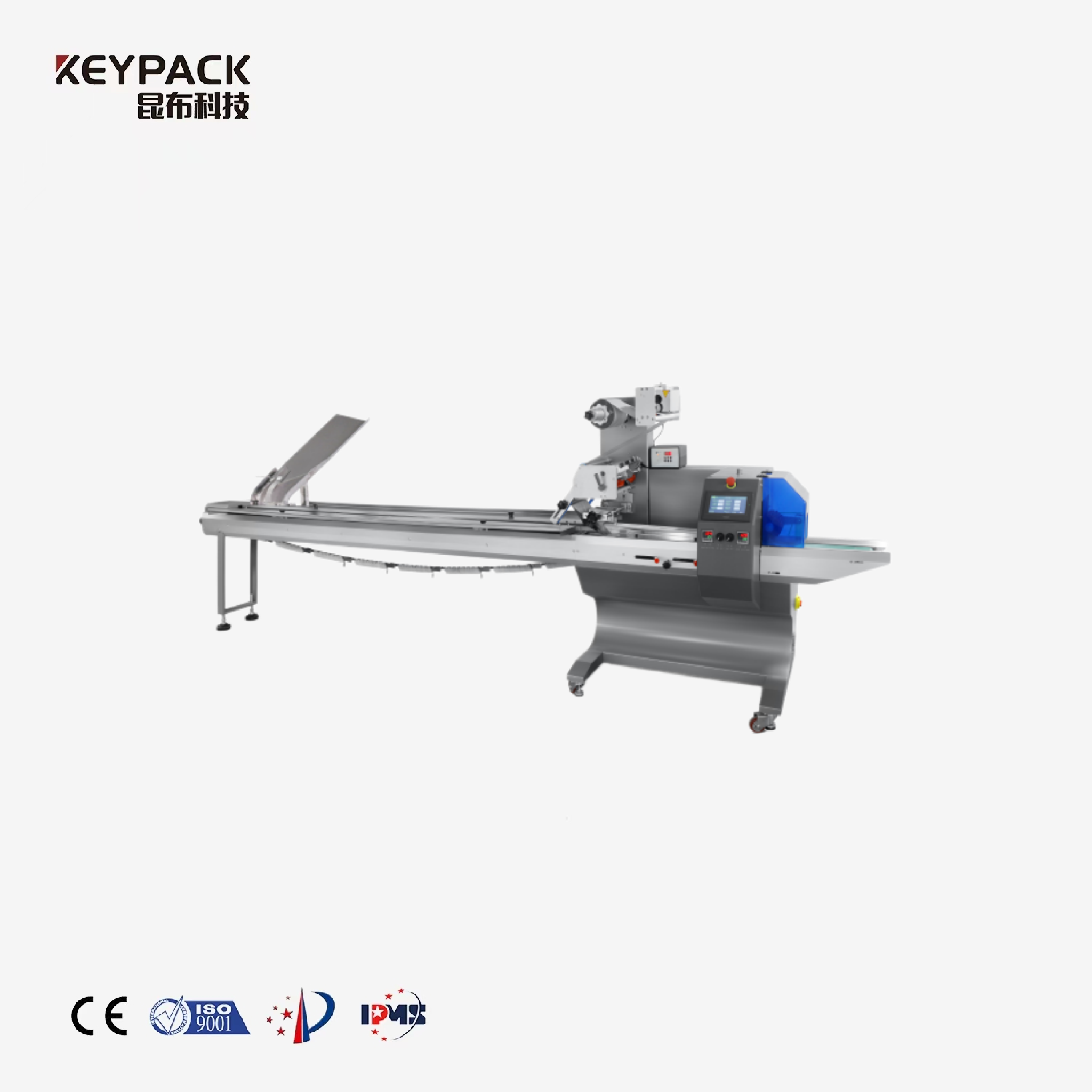 Top Film Lug Chain Infeed Flow Wrapper KL-350DSF Horizontal Flow Wrapper Keypack Intelligent Technology Co., Ltd.