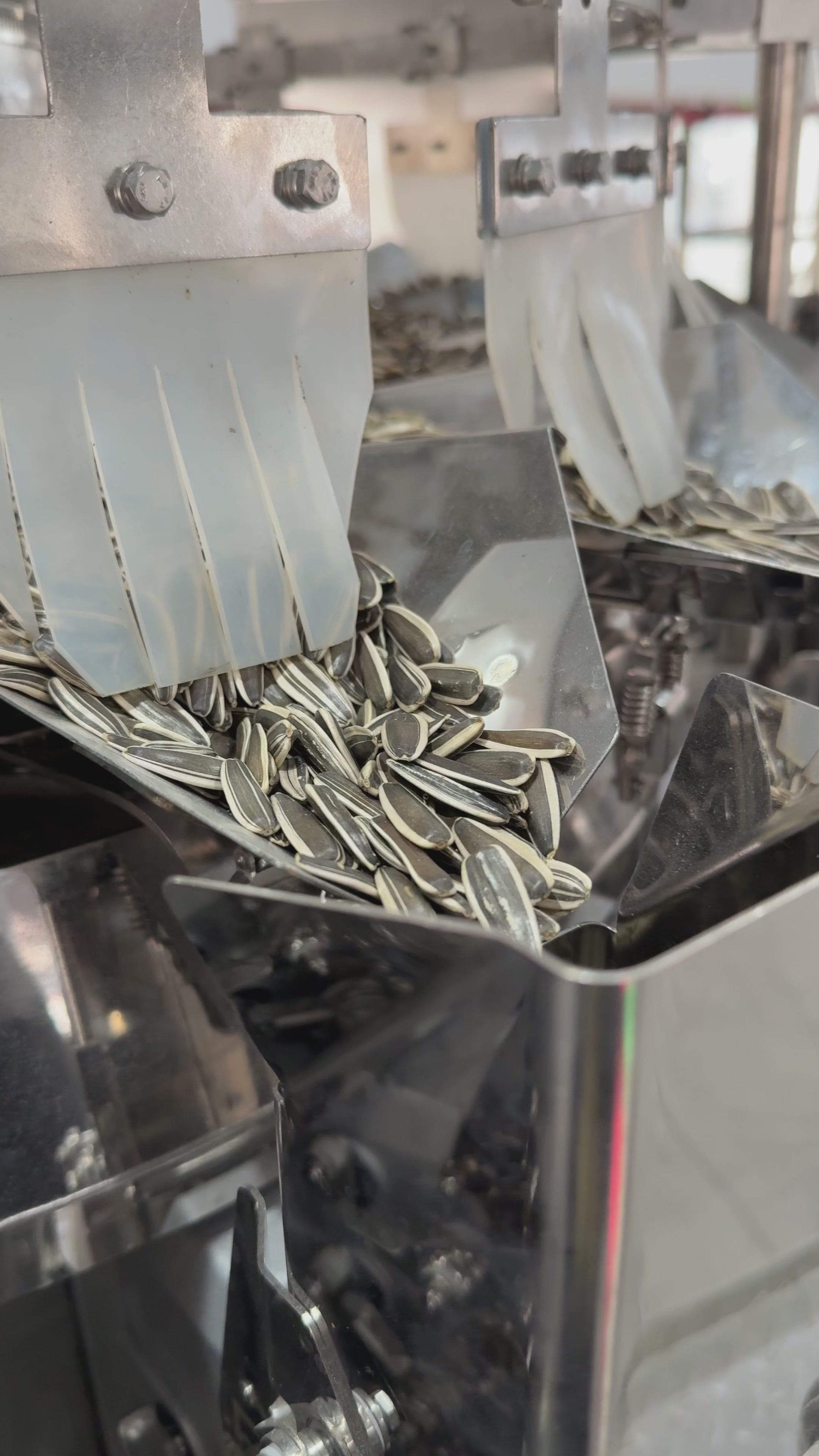 Muti-haed combination weigher with separated main vibration pan for mixed dried fruit and trail mix packaging