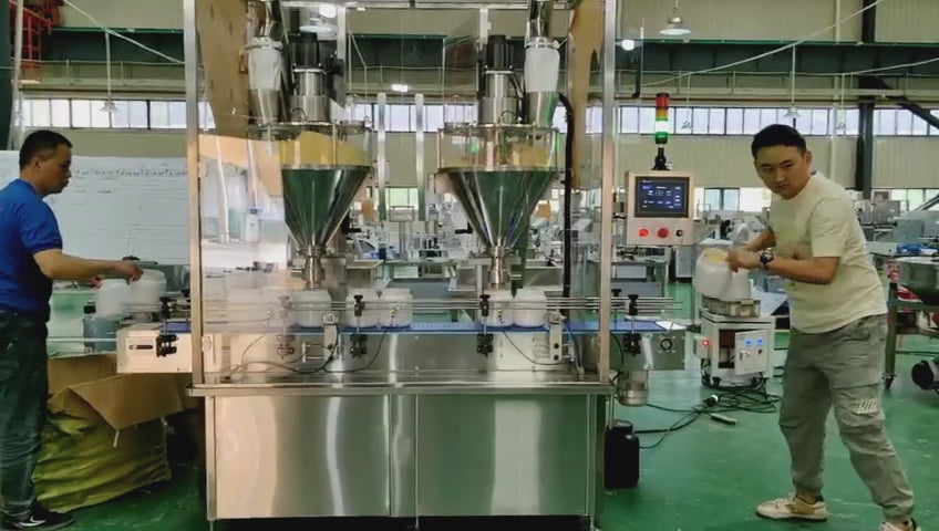 Double-Head Linear Defect-Free Filling Machine – Dual-Head Simultaneous Powder Canning for Milk Powder and Nutritional Products